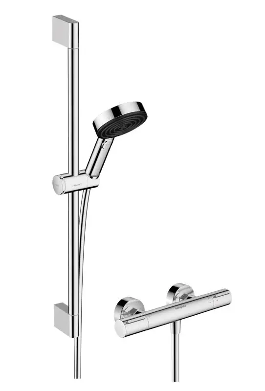 Hansgrohe Pulsify Select S - dušas komplekts ar termostatu, 3 strūklu veidi, EcoSmart, hroms 24272000