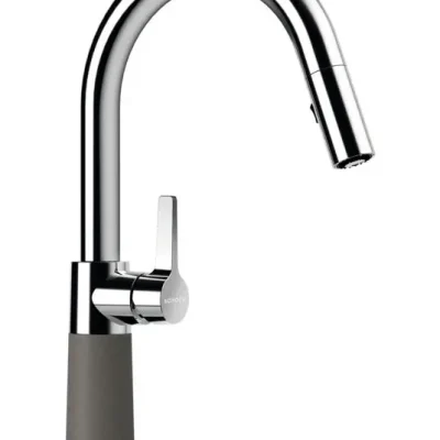 SCHOCK SC-520 - virtuves izlietnes maisītājs ar izvelkamu dušu, Asphalt/hroms 555120GAS