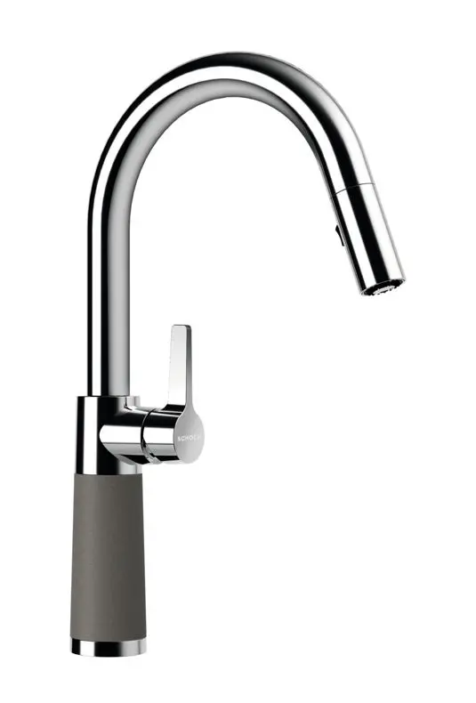 SCHOCK SC-520 - virtuves izlietnes maisītājs ar izvelkamu dušu, Asphalt/hroms 555120GAS
