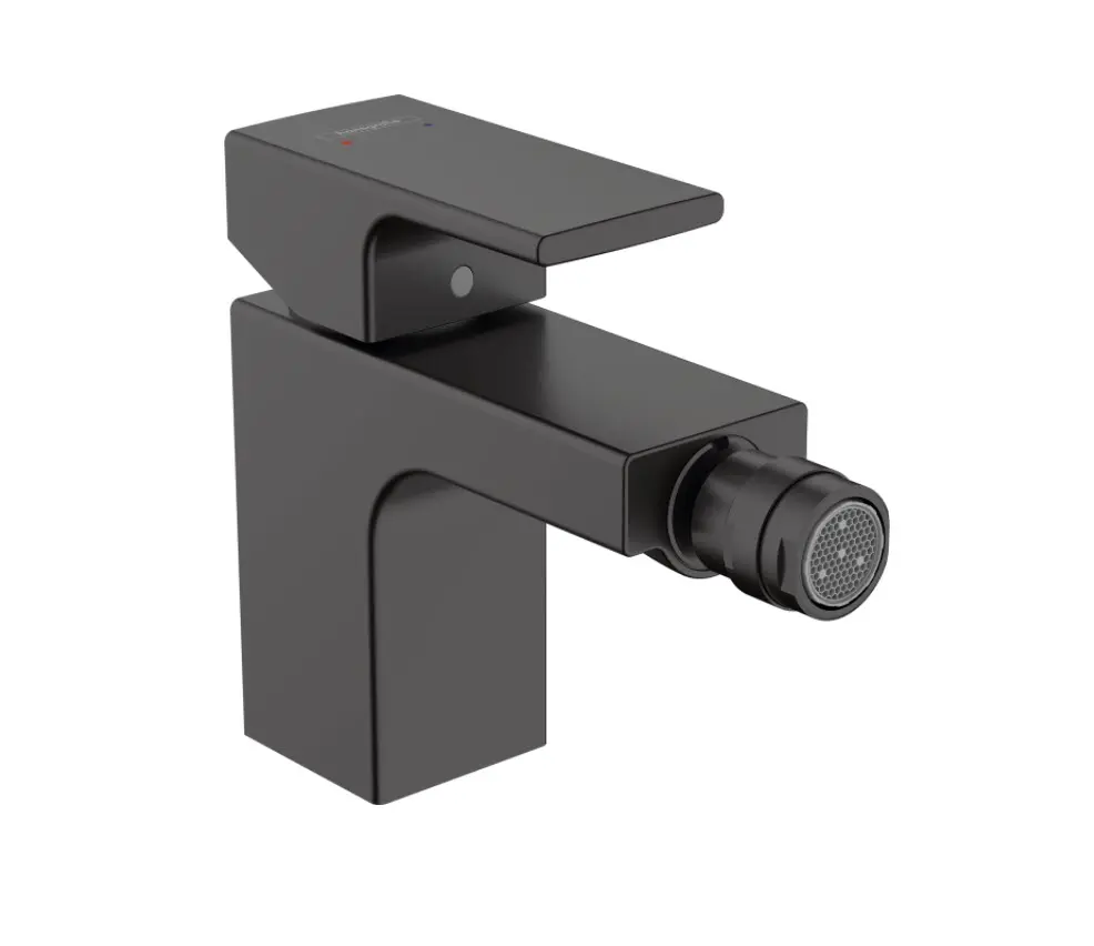 Hansgrohe Vernis Shape - bidē maisītājs ar noteces komplektu, melns matēts 71211670