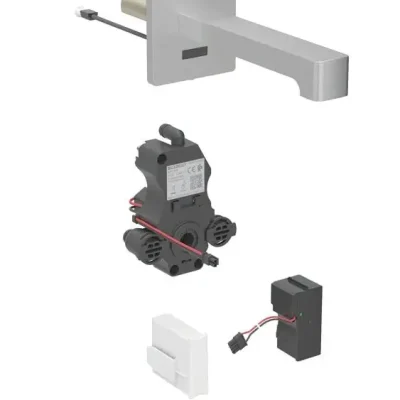 Geberit Brenta - elektronisks zemapmetuma izlietnes maisītājs, darbība ar tīkla barošanu, easy to clean, matēts nerūsējošais tērauds 116.272.SN.1