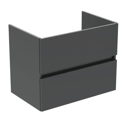 Ideal Standard Eurovit+ - izlietnes apakšskapītis, 70x55x44 cm, 2 atvilktnes, tumši pelēks R0261TI