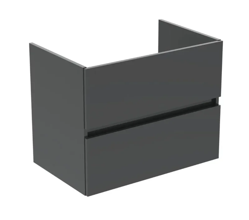Ideal Standard Eurovit+ - izlietnes apakšskapītis, 70x55x44 cm, 2 atvilktnes, tumši pelēks R0261TI
