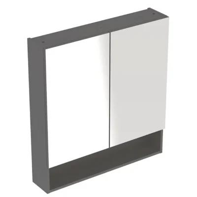 Geberit Selnova Square - spoguļskapis 85x59x18 cm, 2 durvis, Lava matēts 501.265.00.1