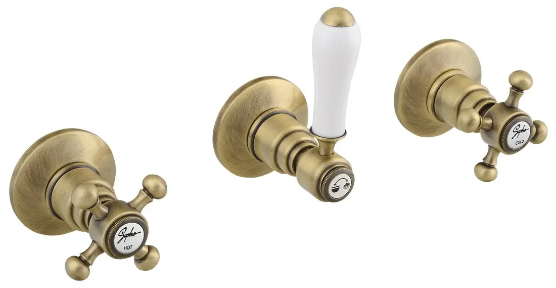 Sapho Reitano Rubinetteria Antea - zemapmetuma maisītājs 2 patērētājiem, bronza SET305-106