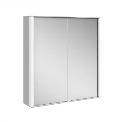 Keuco Royal Match - spoguļskapis ar LED apgaismojumu, 65x70x16 cm, sudraba kodināts anodēts 12801171301