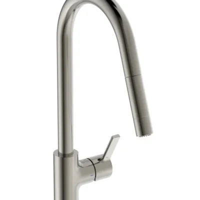 Ideal Standard Gusto - virtuves izlietnes maisītājs ar izvelkamu dušu, tērauds BD416GN