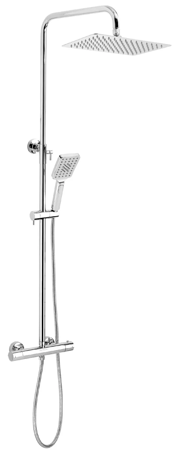 Novaservis Metalia 54 - dušas komplekts ar termostatu, 30x20 cm, 3 strūklas veidi, hroms SET034/TER,0