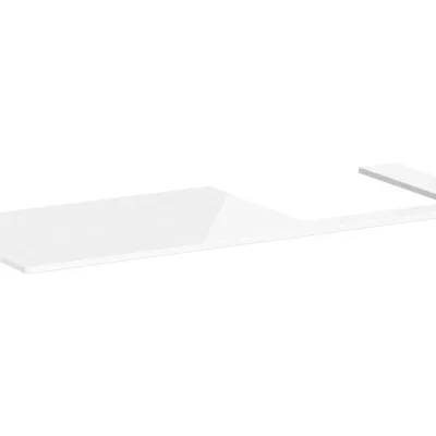 Hansgrohe Xelu Q - izlietnes virsma 136x55 cm, izgriezums pa labi, balta spīdīga 54098050