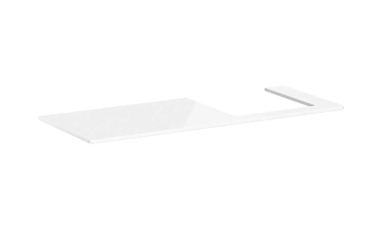 Hansgrohe Xelu Q - izlietnes virsma 136x55 cm, izgriezums pa labi, balta spīdīga 54098050