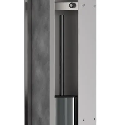 Hansgrohe XtraStoris Rock - zemapmetuma WC birstes kaste ar plauktu, tērauds birstēts 56060800