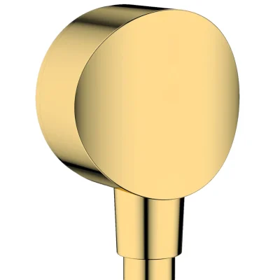 Hansgrohe Fixfit - dušas pieslēguma līkums S ar pretvārstu, pulēta zelta apdare 26453990