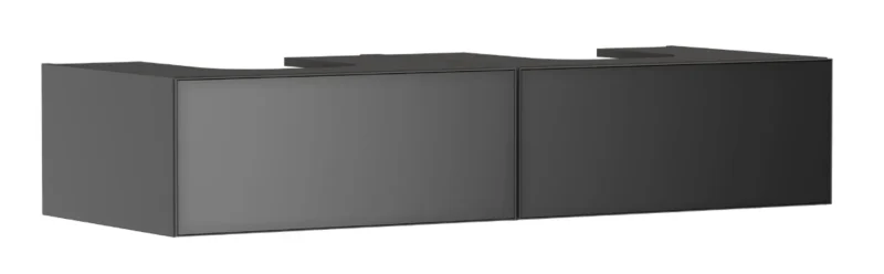 Hansgrohe Xevolos E - izlietnes skapītis, 28x137x55 cm, 2 atvilktnes, matēti pelēks/metāliskais pelēks 54318770