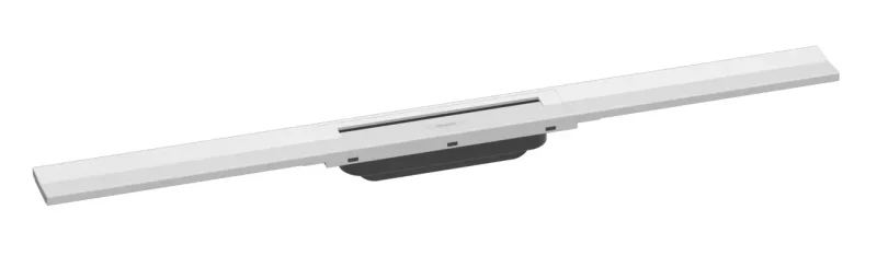 Hansgrohe RainDrain Flex - dušas noteka 800 ar nerūsējošā tērauda resti, brīva montāža, saīsināms, balts matēts 56044700
