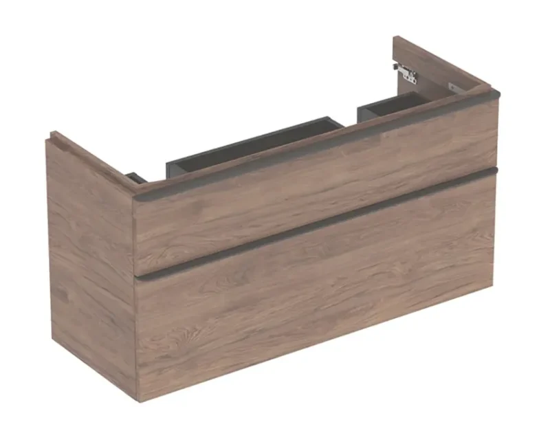 Geberit Smyle Square - izlietnes apakšskapis, 118x47x62 cm, 2 atvilktnes, riekstkoks/lava 500.356.JR.1