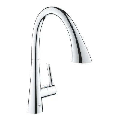 Grohe Zedra - virtuves izlietnes maisītājs ar izvelkamu trauku dušu, hromēts 32294002