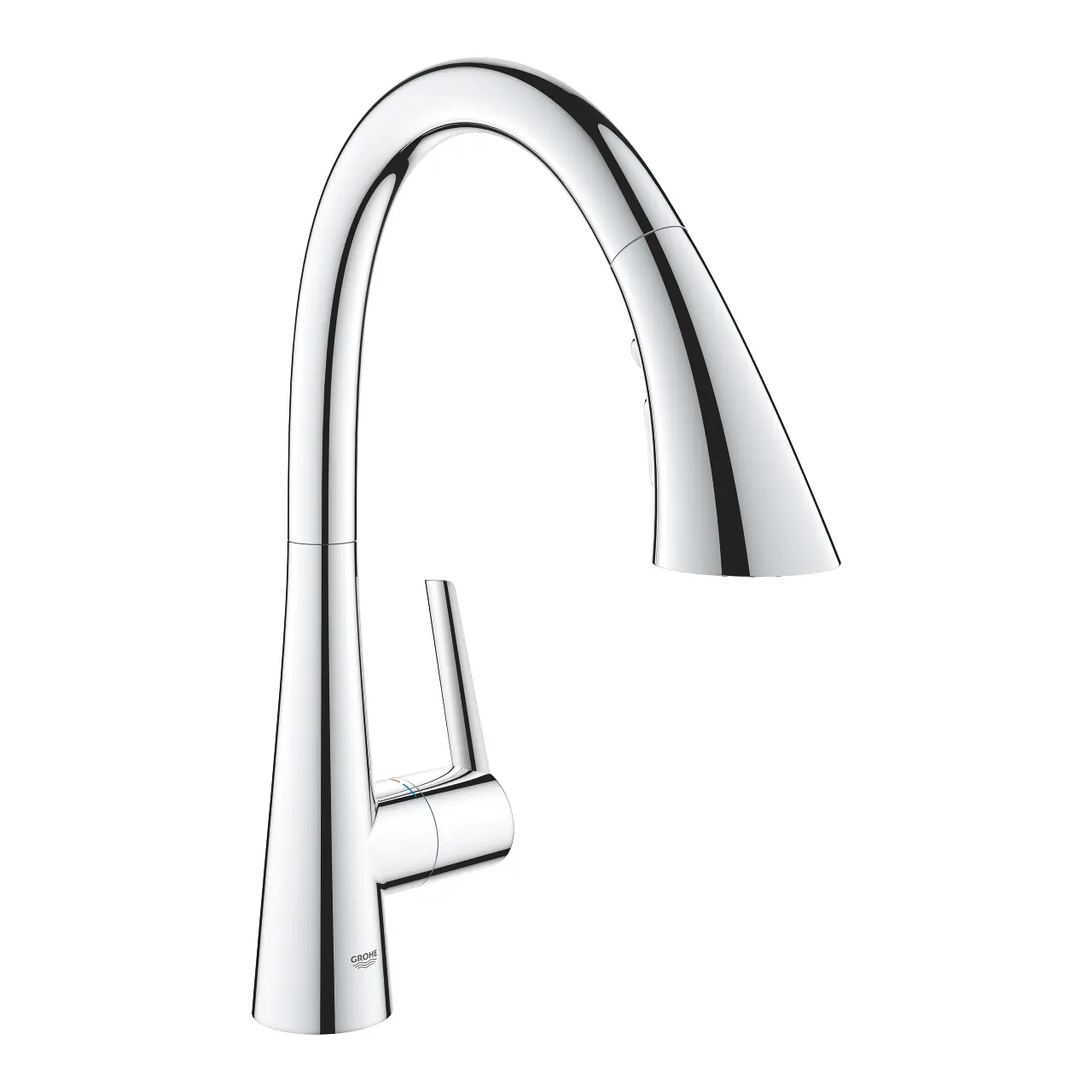 Grohe Zedra - virtuves izlietnes maisītājs ar izvelkamu trauku dušu, hromēts 32294002