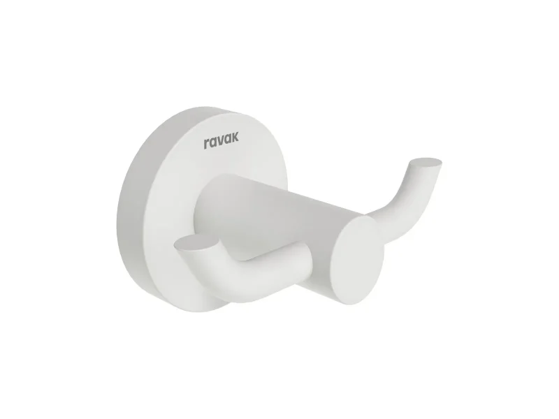 Ravak Kona - dubultais āķis, matēti balts X07P1313