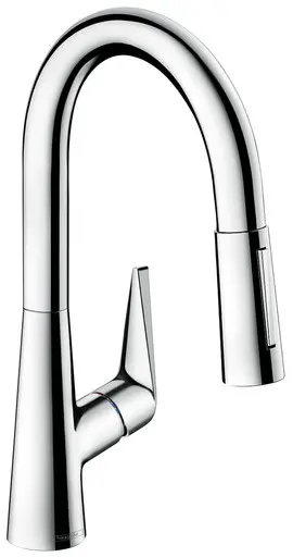 Hansgrohe Talis M51 - virtuves izlietnes maisītājs M5116-H160 ar izvelkamu trauku dušu, sBOX, hromēts 73850000