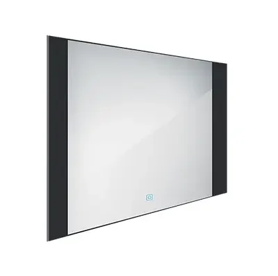 Nimco spogulis - spogulis ar LED gaismu, 80x60 cm, skārienjutīgs sensors, alumīnijs/melns ZPC 41003V-90