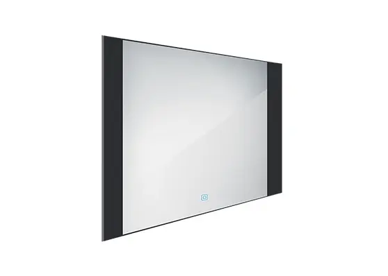 Nimco spogulis - spogulis ar LED gaismu, 80x60 cm, skārienjutīgs sensors, alumīnijs/melns ZPC 41003V-90
