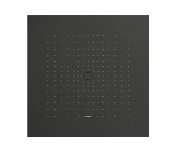 Hansgrohe Raindance E - galvas duša, 40x40 cm, EcoSmart, hroms melns birstēts 26253340