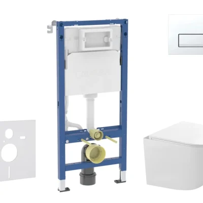 Geberit Duofix - priekšsienas elementa komplekts, kompaktais WC Gaia ar Softclose sēdekli un Delta50 vadības plati, Alpu balts SANI11CA3151B