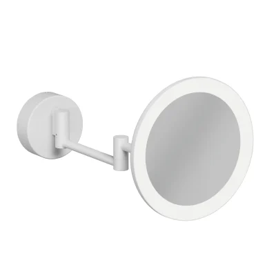 Kludi Vela R - kosmētikas sienas spogulis ar LED apgaismojumu, matēti balts 5899553W
