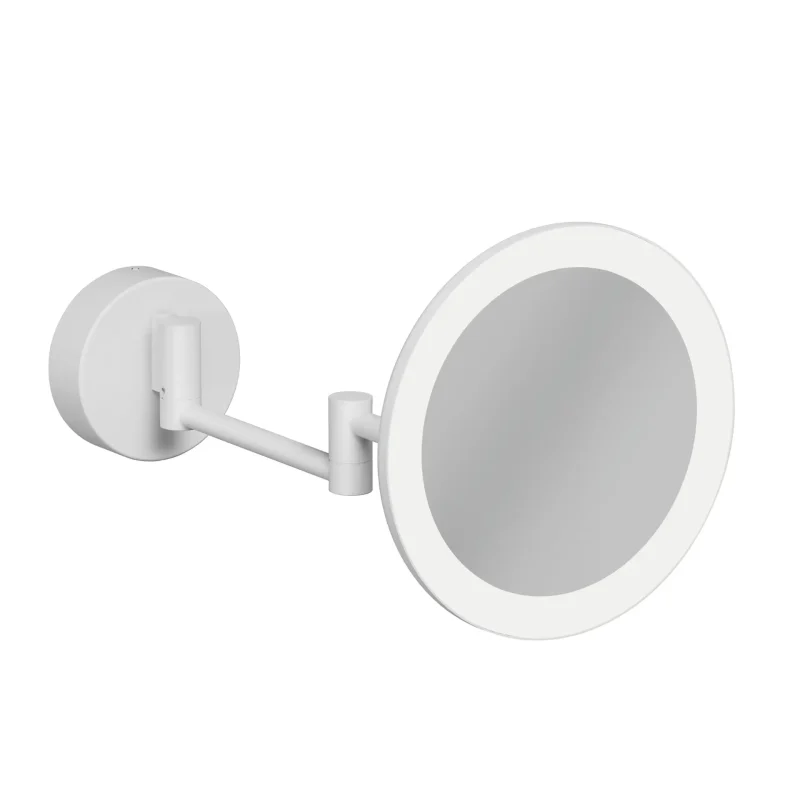 Kludi Vela R - kosmētikas sienas spogulis ar LED apgaismojumu, matēti balts 5899553W
