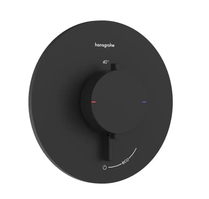 Hansgrohe Ecostat Comfort S - dušas maisītājs zemapmetuma montāžai, ar termostatu, matēti melns 33714670