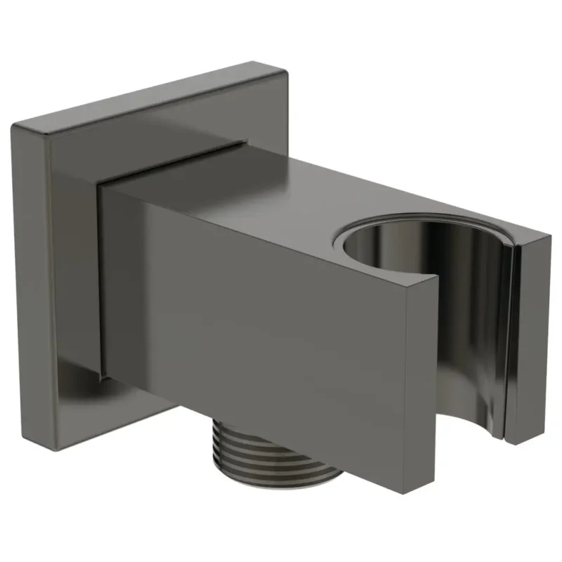 Ideal Standard Idealrain Atelier - sienas pieslēguma līkums ar turētāju, Magnetic Grey BC771A5