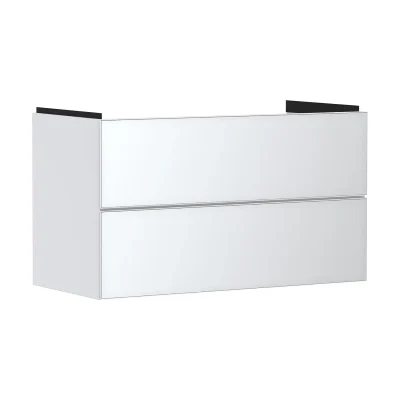 Hansgrohe Xevolos E - izlietnes apakšskapītis 98x58x48 cm, 2 atvilktnes, matēti balts/metāliski balts 54181320