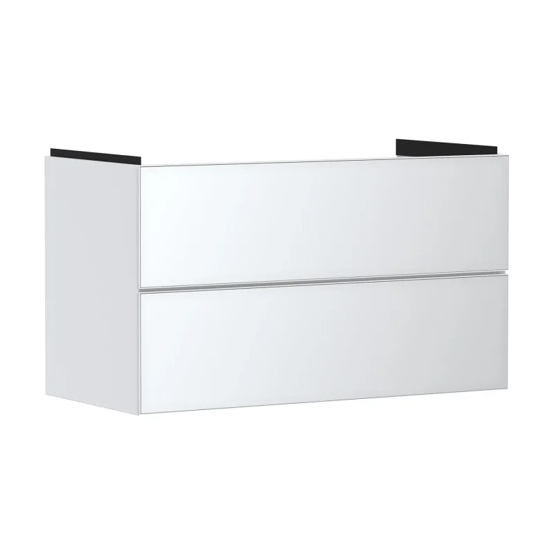 Hansgrohe Xevolos E - izlietnes apakšskapītis 98x58x48 cm, 2 atvilktnes, matēti balts/metāliski balts 54181320