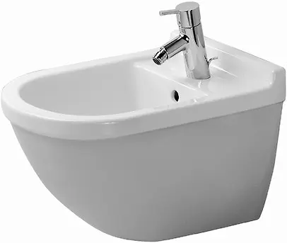 Duravit Starck 3 - pie sienas stiprināms bidē ar pārplūdi, balts 2280150000