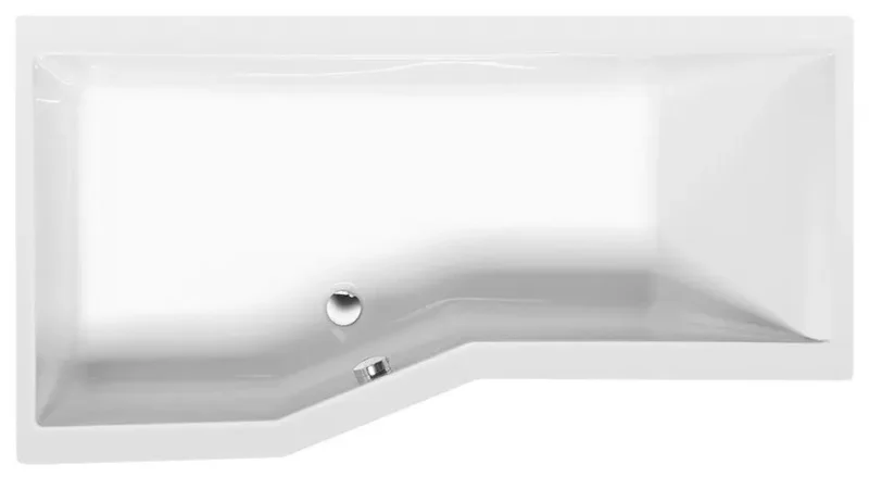 Polysan vannas - Asimetriska vanna VERSYS L, 160x84x47 cm, kreisā, balta 14611