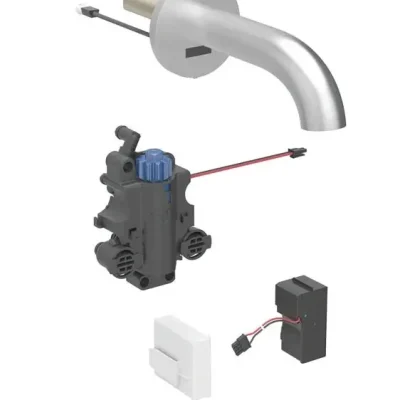 Geberit Piave - elektronisks termostatisks zemapmetuma izlietnes maisītājs, tīkla barošana, easy to clean, matēts nerūsējošais tērauds 116.267.SN.1