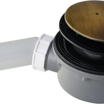 Sapho Kerasan Retro - dušas paliktņa sifons RETRO, diametrs 90 mm, bronza 905693