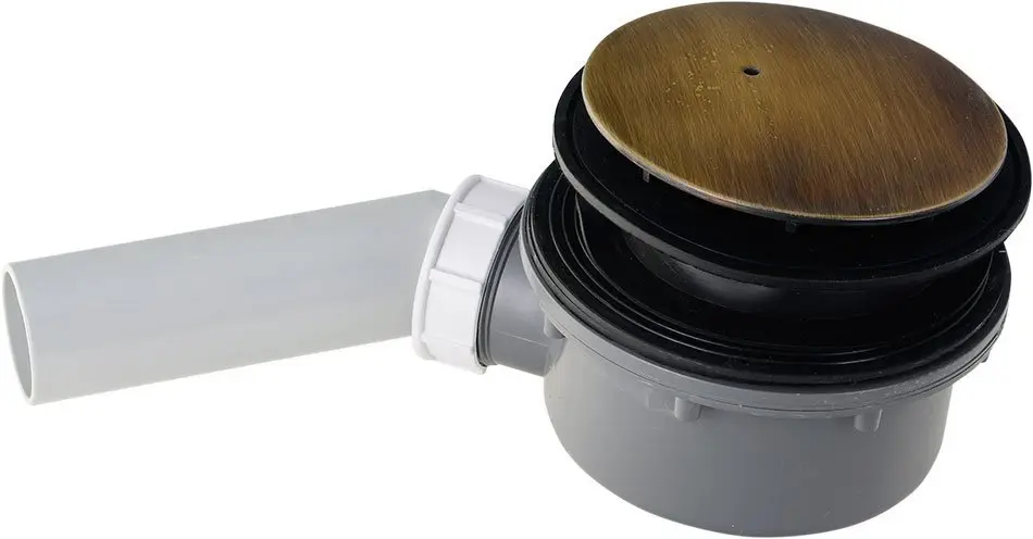 Sapho Kerasan Retro - dušas paliktņa sifons RETRO, diametrs 90 mm, bronza 905693