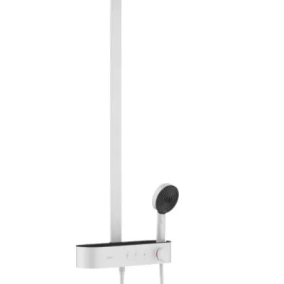 Hansgrohe Pulsify S - dušas komplekts 260 ar termostatu ShowerTablet Select 400, 2 strūklas, EcoSmart, balts matēts 24241700