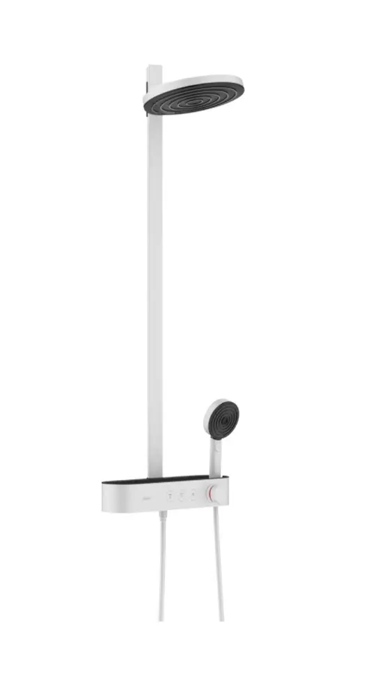 Hansgrohe Pulsify S - dušas komplekts 260 ar termostatu ShowerTablet Select 400, 2 strūklas, EcoSmart, balts matēts 24241700