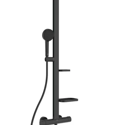 Ideal Standard ALU+ - dušas komplekts ar maisītāju, diametrs 26 cm, 2 strūklas veidi, zīdaini melns BD584XG