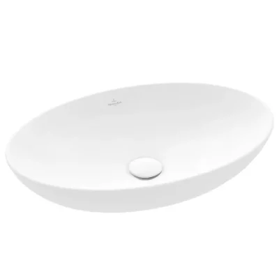 Villeroy & Boch Loop&Friends - uzliekamā izlietne, 56x38 cm, ar pārplūdi, CeramicPlus, Stone White 4A4700RW