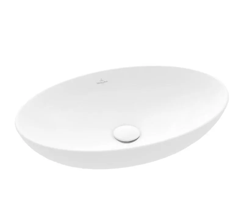 Villeroy & Boch Loop&Friends - uzliekamā izlietne, 62x42 cm, bez pārplūdes, Alpu balts 4A480101