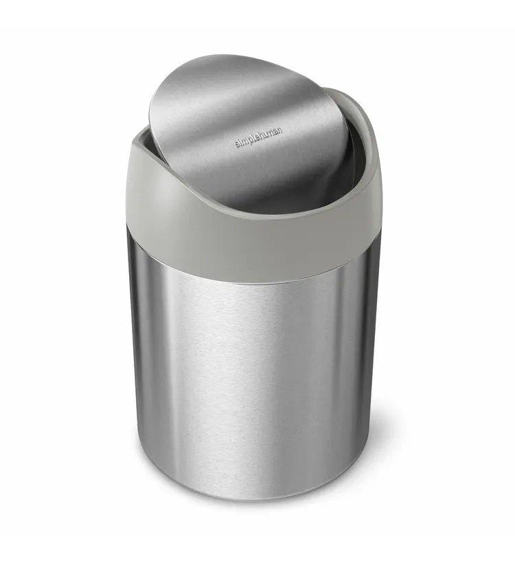 Simplehuman atkritumu tvertnes - galda atkritumu tvertne Mini 1,5 l, matēts nerūsējošais tērauds CW2084