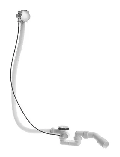 Duravit piederumi - noteces un pārplūdes komplekts ar Bowden trosi 1000 mm, hroms 790226000001000
