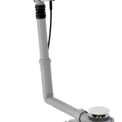 Geberit piederumi - noteces un pārplūdes komplekts vannām, PushControl ekscentra vadība, garums: 260 mm, hromēts 150.750.21.6