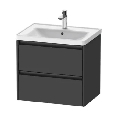 Duravit Ketho.2 - izlietnes skapītis, 55x63x46 cm, 2 atvilktnes, grafīta matēts K25282049490000