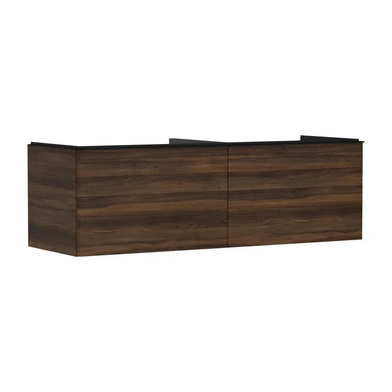 Hansgrohe Xelu Q - izlietnes skapītis, 50x156x55 cm, 2 atvilktnes, tumšs riekstkoks/matēti melns 54073670