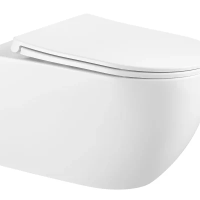 kielle Gaia - piekaramais WC ar WC sēdekli SoftClose, Rimless, balts 30115002