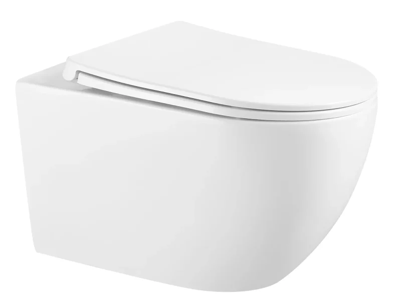 kielle Gaia - piekaramais WC ar WC sēdekli SoftClose, Rimless, balts 30115002